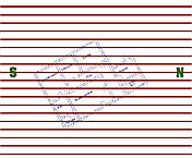 normales st�rungsfreies Erdmagnetfeld